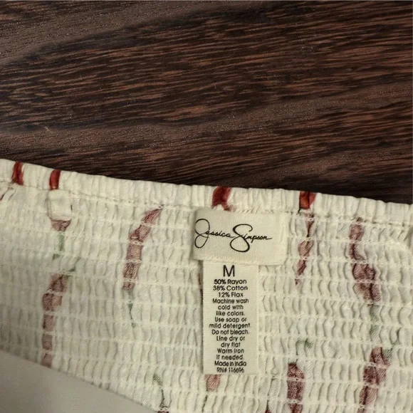 Jessica Simpson Cream Dress with Red Chili Pepper Print - Picture 2 of 3